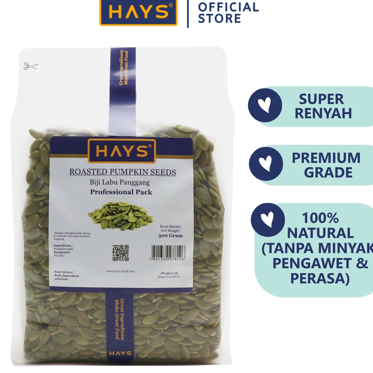 

Hemat Roasted Pumpkin Seeds 5 Gram Biji Labu Panggang 5 Gram HAYS