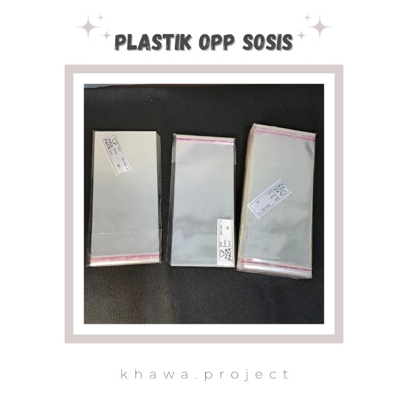 Plastik OPP seal selapis 20 x 9 cm isi 100 pcs Tebal sosis risol lumpia