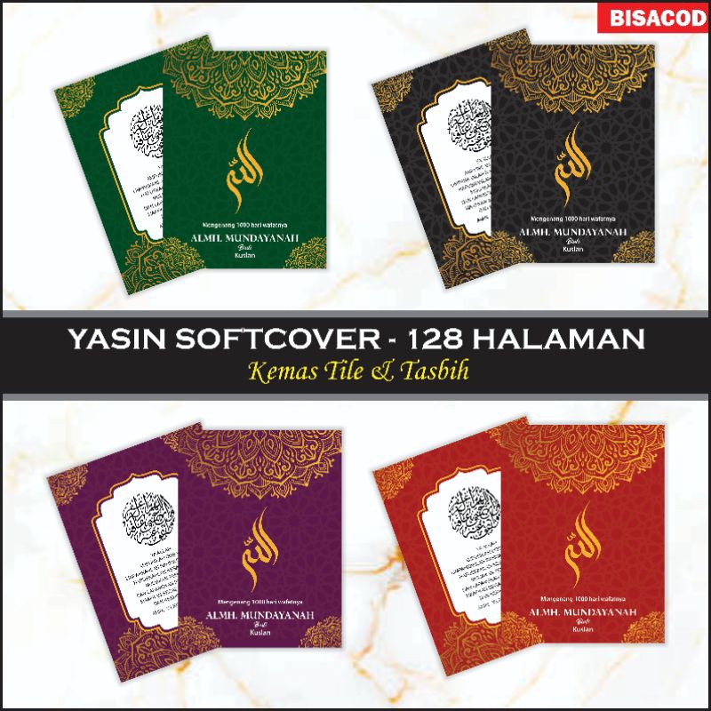 Buku Yasin Softcover Mozaik Desain - Kemas Tile & Tasbih