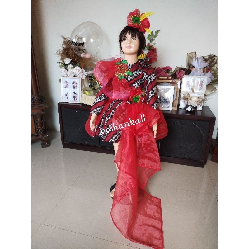 Dress batik Kawung Nusantara fashion show anak