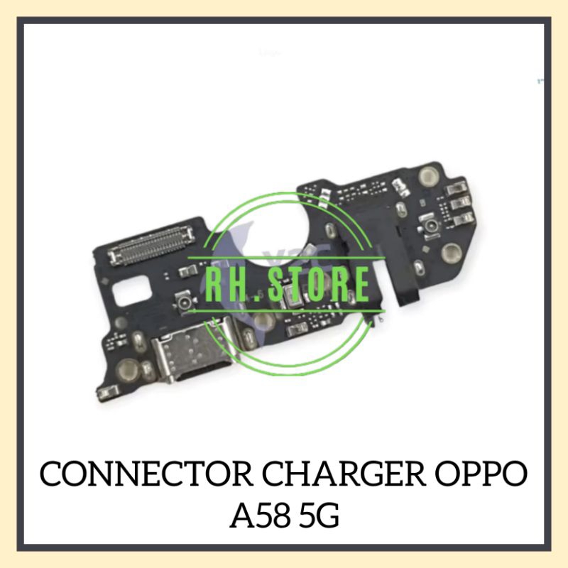 BOARD KONEKTOR CONNECTOR CHARGER PAPAN CAS OPPO A58 5G - FLEXIBLE CHARGER ORIGINAL
