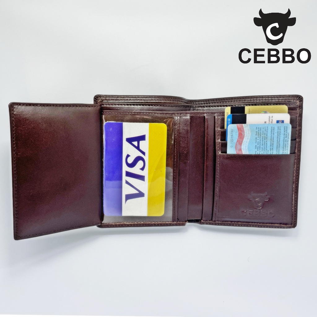 CEBBO Dompet Pria Bahan Kulit SAPI Leather Premium Dompet Kulit