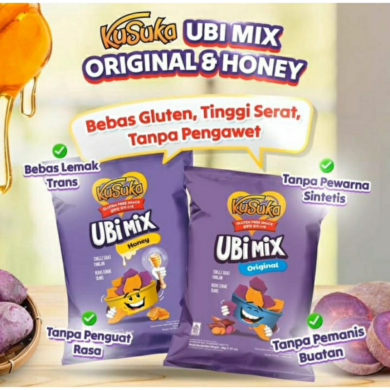 

KUSUKA Gluten Free Snack Ubi Mix Original dan Honey 40gr