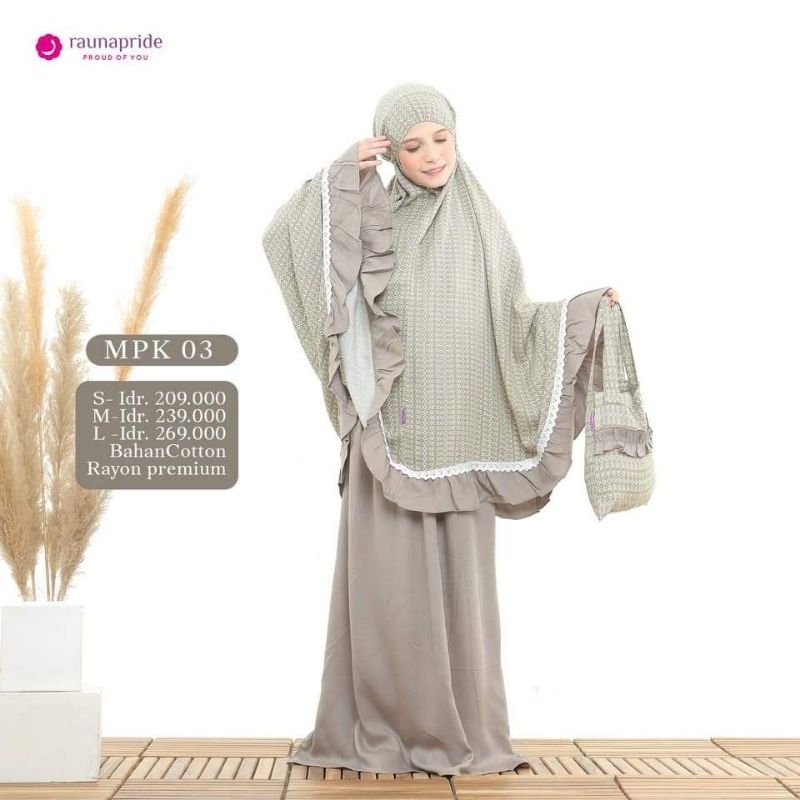 Mukena Katun Rayon Premium Dewasa Rauna