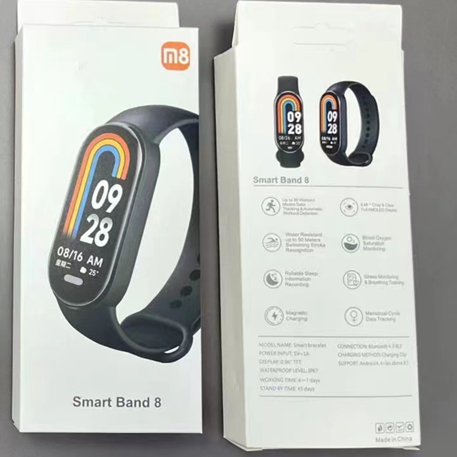 cC Garansi  Xiaomi Mi Band 8 7 MiBand M7 M8 Jam Tangan Pria Wanita Digital SmartWatch Smartband wate