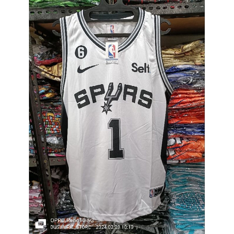 BASKETBALL JERSEY SPURS WEMBANYAMA 0