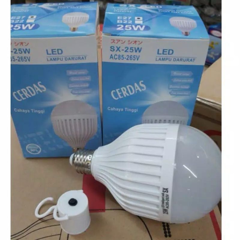 Bohlam Lampu LED Emergency 25 W Jumbo Tetap Nyala Lama Walau Listrik Mati / Lentera Malam / Lamp Mag