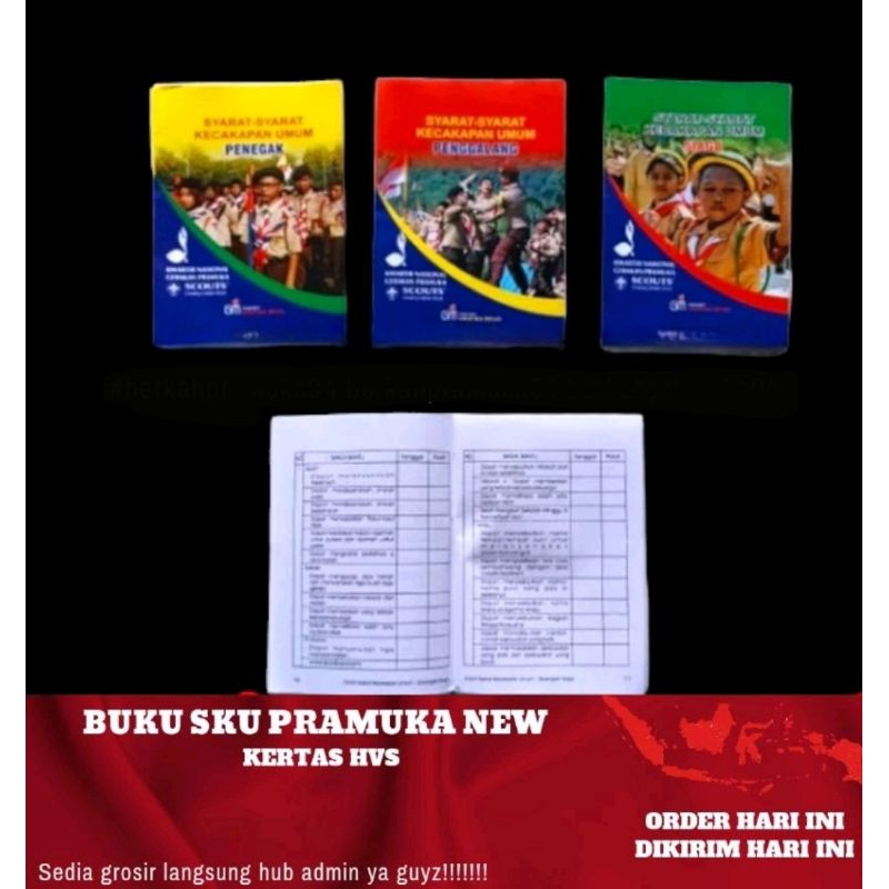 

Buku Sku Penggalang Siaga Penegak HVS Buku Sku Pramuka Besar Ukuran 10,5x14,5cm HVS Bijian