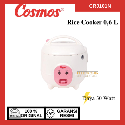 COSMOS RICE COOKER CRJ101N/ RICE COOKER 0,6L/MURAH/RICE COOKER MINI/ RiceCooker anti lengket/ Anti L
