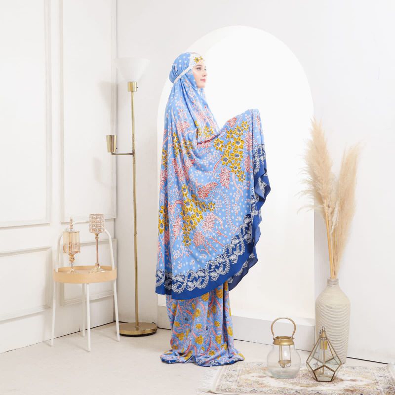 MUKENA SUPER JUMBO 4L DEWASA PREMIUM Bahan Santung Rayon Super Adem Nyaman Dipakai Motif Batik Moder