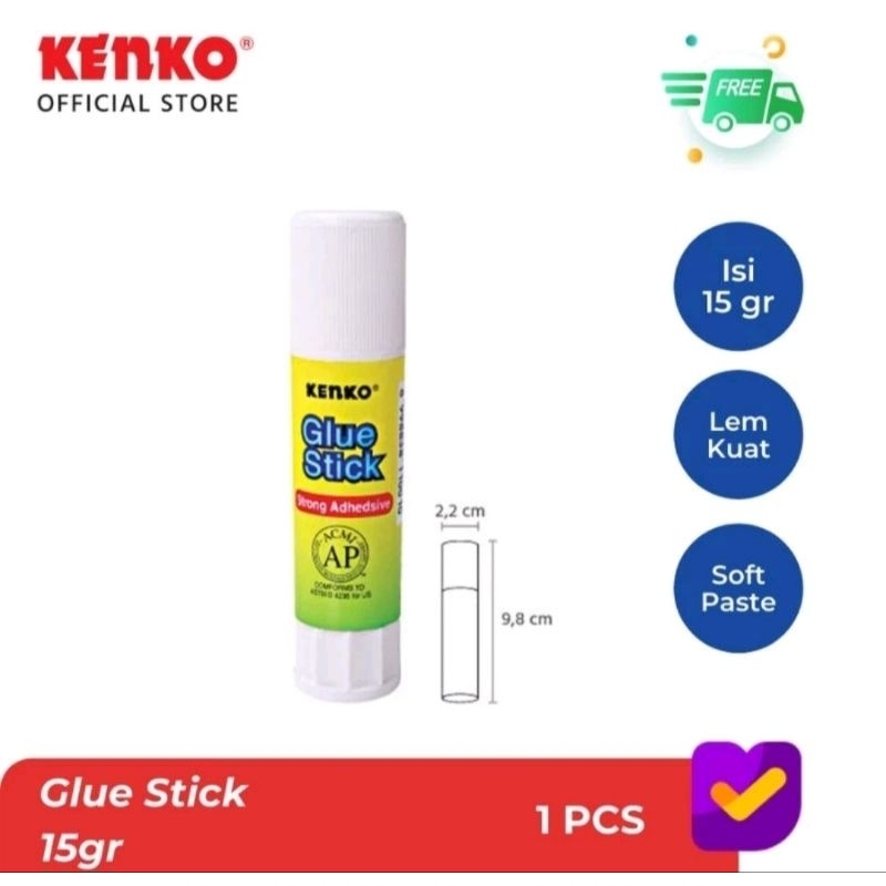 

Lem Kertas Glue Stick Kenko GS02 Sedang 15gr (1 Pcs)