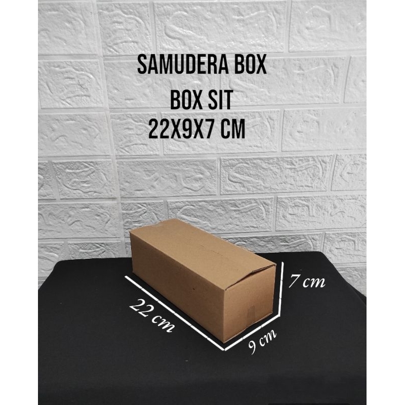 

kardus karton box uk 22x9x7 cm...ST(SHEET) singgle wall polos