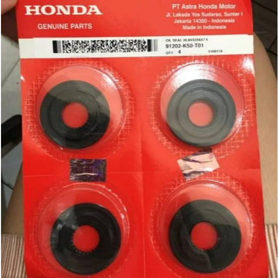 SEAL SIL KRUK AS KRUK KIRI BEAT VARIO SCOOPY BEAT FI VARIO 91202-K50-T01 ORIGINAL PENGGANTI SEAL KVB