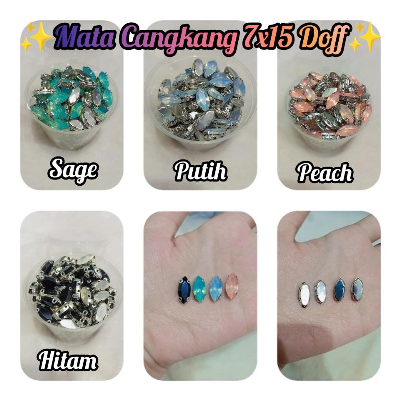 1lusin Payet Diamond Cangkang doff 7x15 Warna Bahan Payet baju