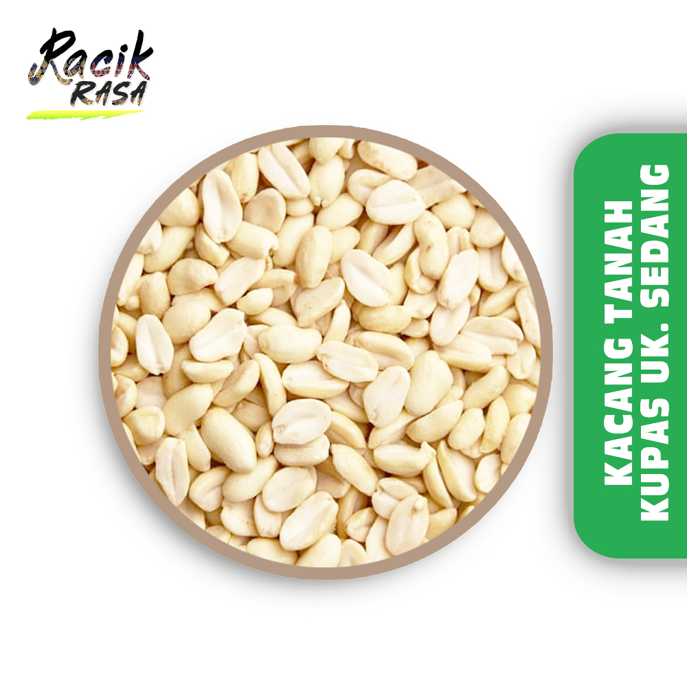 

RACIK RASA | KACANG TANAH KUPAS MENTAH UKURAN SEDANG 41/51 KUALITAS SUPER 1 KG
