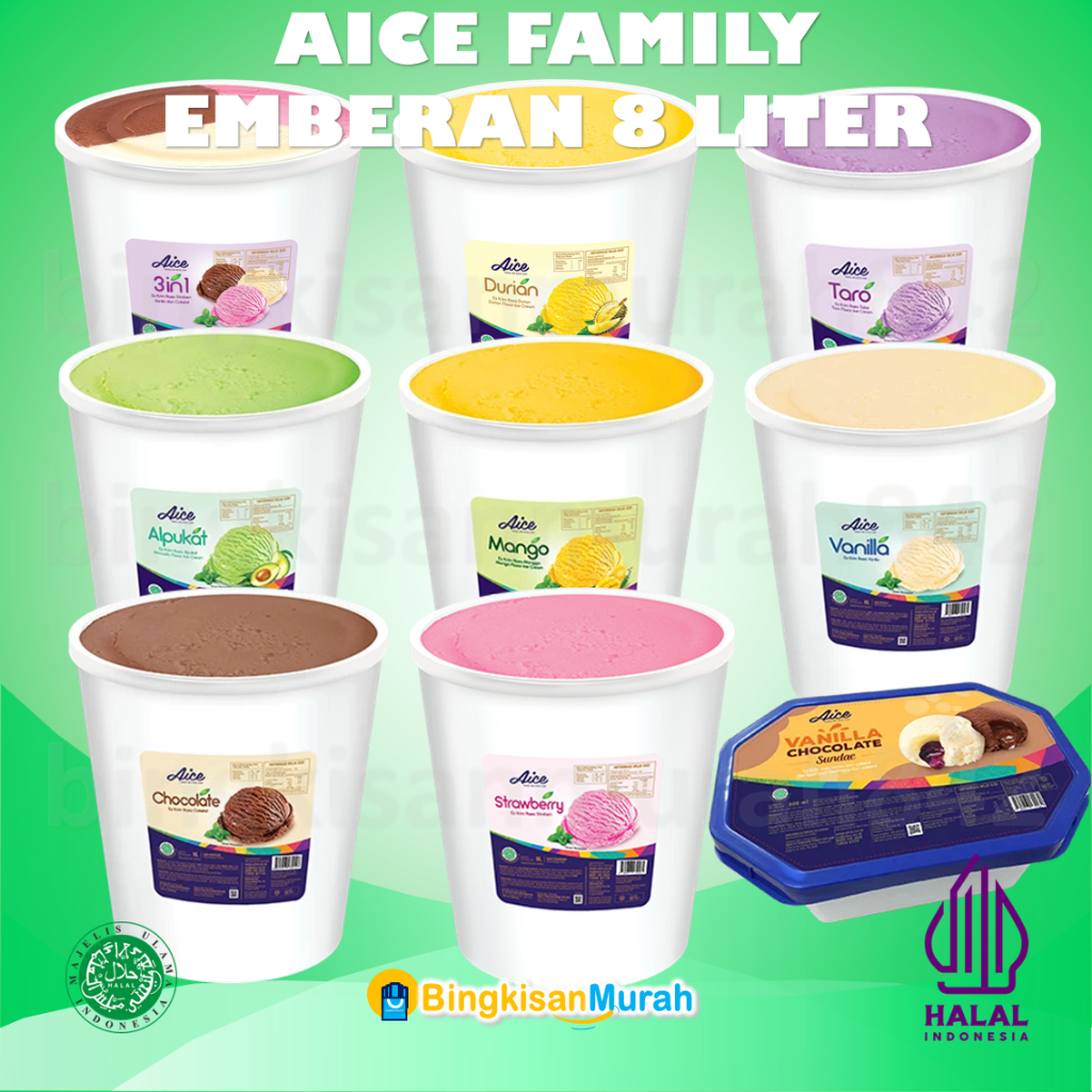 

ES KRIM EMBER AICE ICE CREAM PORSI BESAR & KOTAKAN