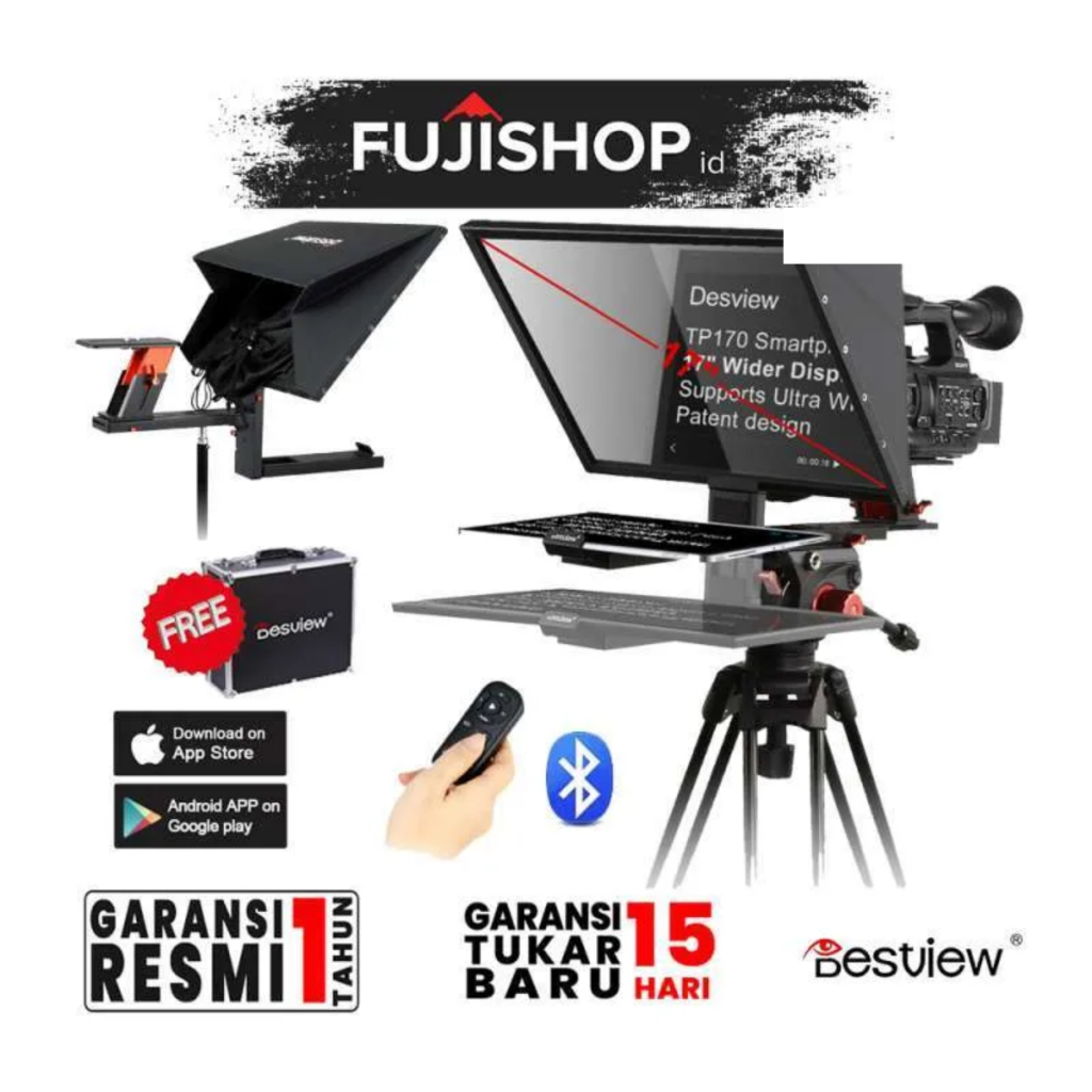 Desview TP170 Teleprompter 17 inch for Tablet Smartphone Live Streaming Garansi Resmi