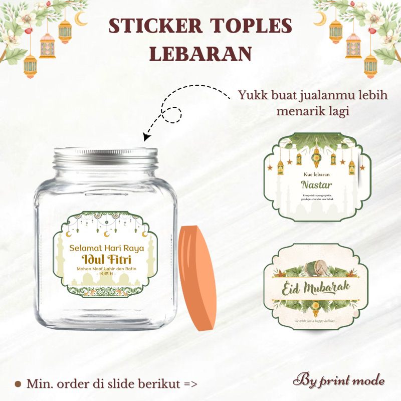 

STICKER CUTTING KUE LEBARAN lterbaru 2024 idul fitri/sticker kue toples/lebaran/ramadhan/kue kering/hampers/parcel