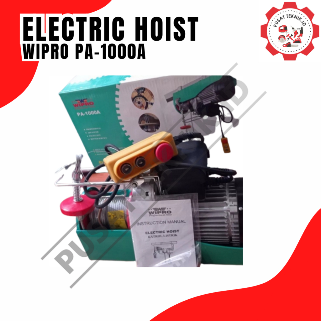 WIPRO PA 1000A ELECTRIC HOIST 12M 1000KG KATROL LISTRIK WIPRO PA 1000A