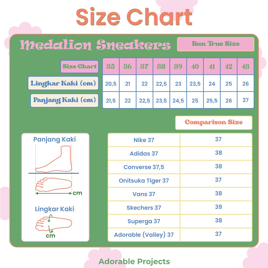 OFFICIAL ADORABLEPROJECTS - MEDALION BLACK SNEAKERS - SEPATU WANITA