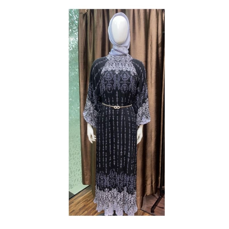 Gamis plisket motif