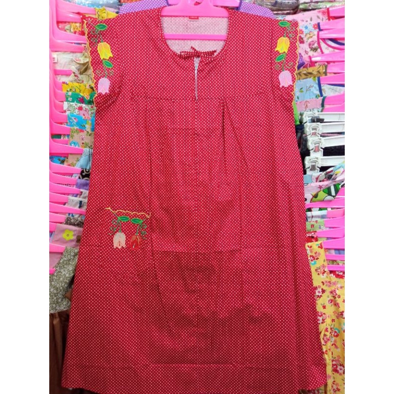 BAJU DASTER BORDIR LENGAN SEMI YUNYUN | DASTER BORDIR KATUN | BORDIR KATUN MURAH | DASTER BORDIR MAL