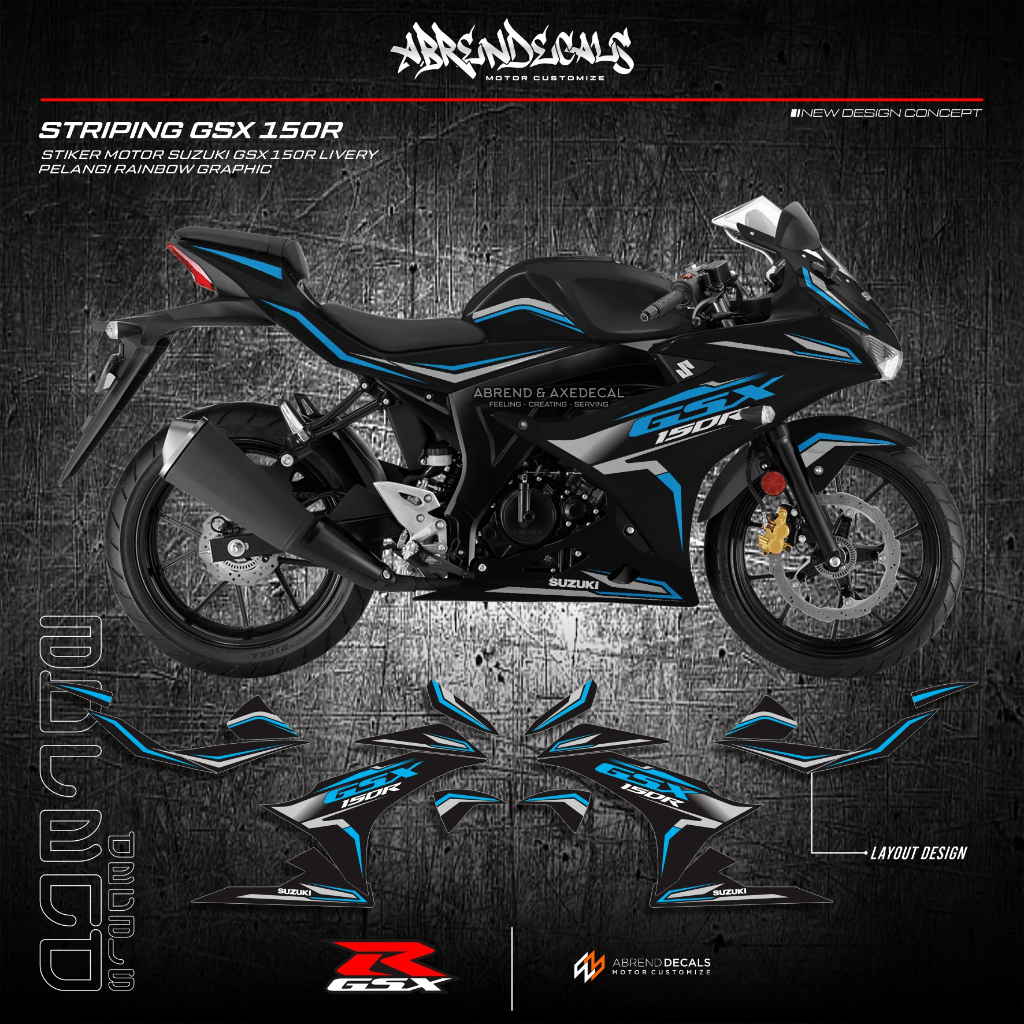 STRIPING SUZUKI GSX 150 R GRAFIS / STIKER MOTOR GSX 150R DESIGN CUSTOM