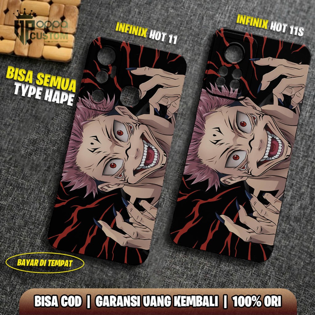 CASE INFINIX HOT 11 11S - CASING HOT 11 11S  - Motif  [ ANIME JUJUTSU KAISEN ] Case Hp Infinix hot 1