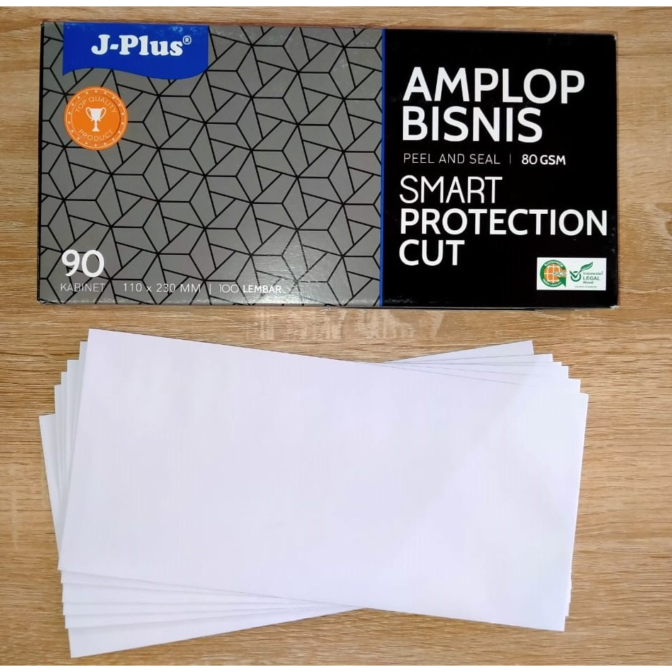 

J-PLUS 90 Amplop Putih/Bussiness Envelope 80gsm 110x230mm