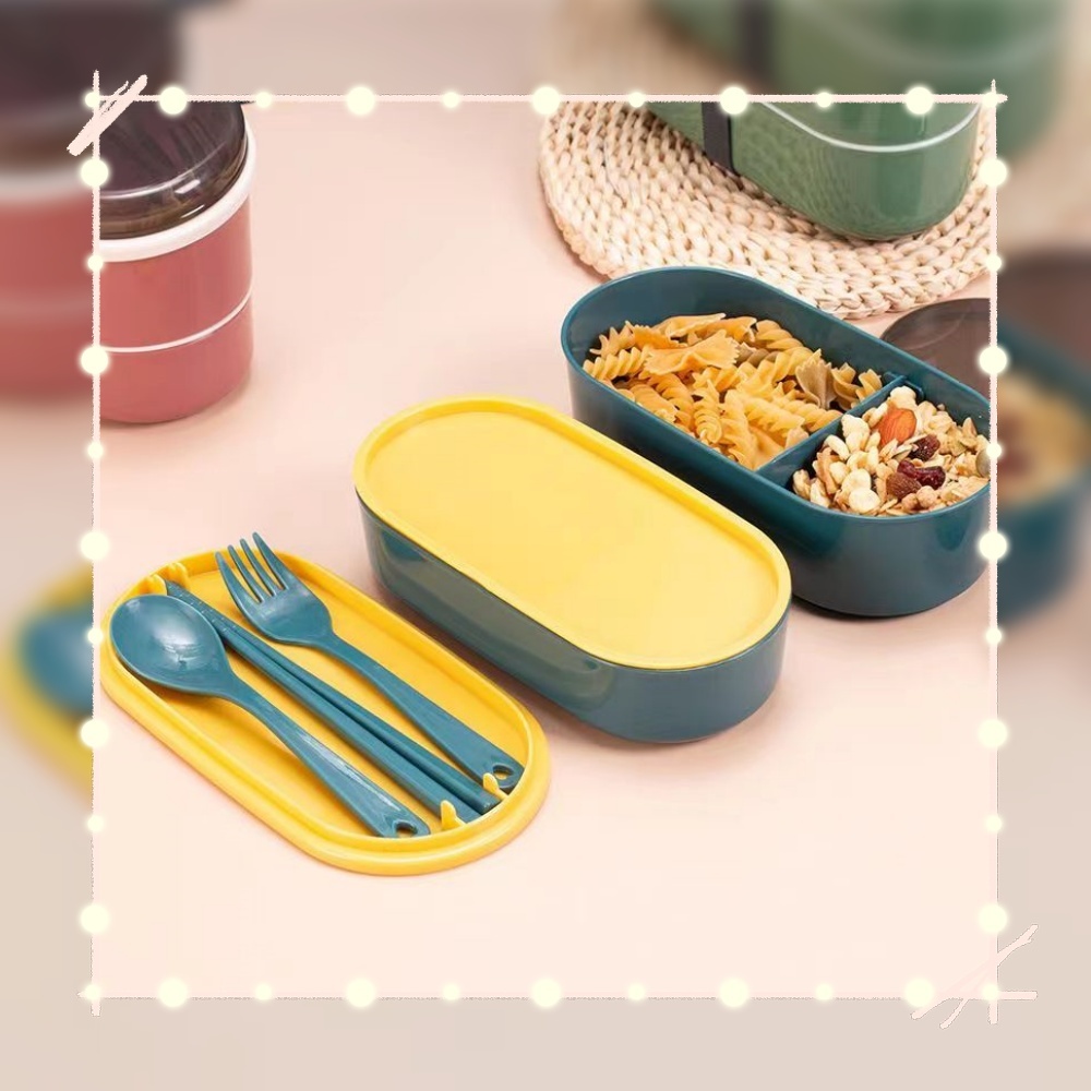 Kotak makan 2 susun kotak makan siang lunch box kotak