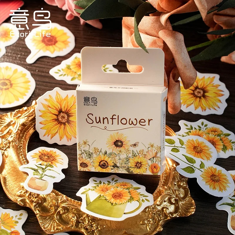 

HI513 Stiker 46pcs Bunga Matahari Sunflower Jurnaling Buku Diary