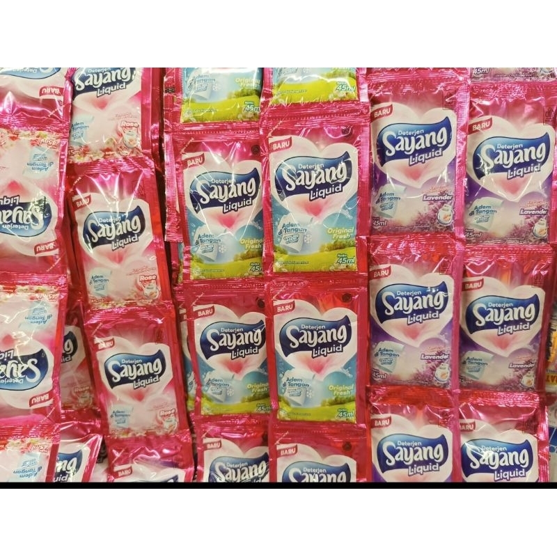 Sayang detergent cair sachet 12pcs X 45ml