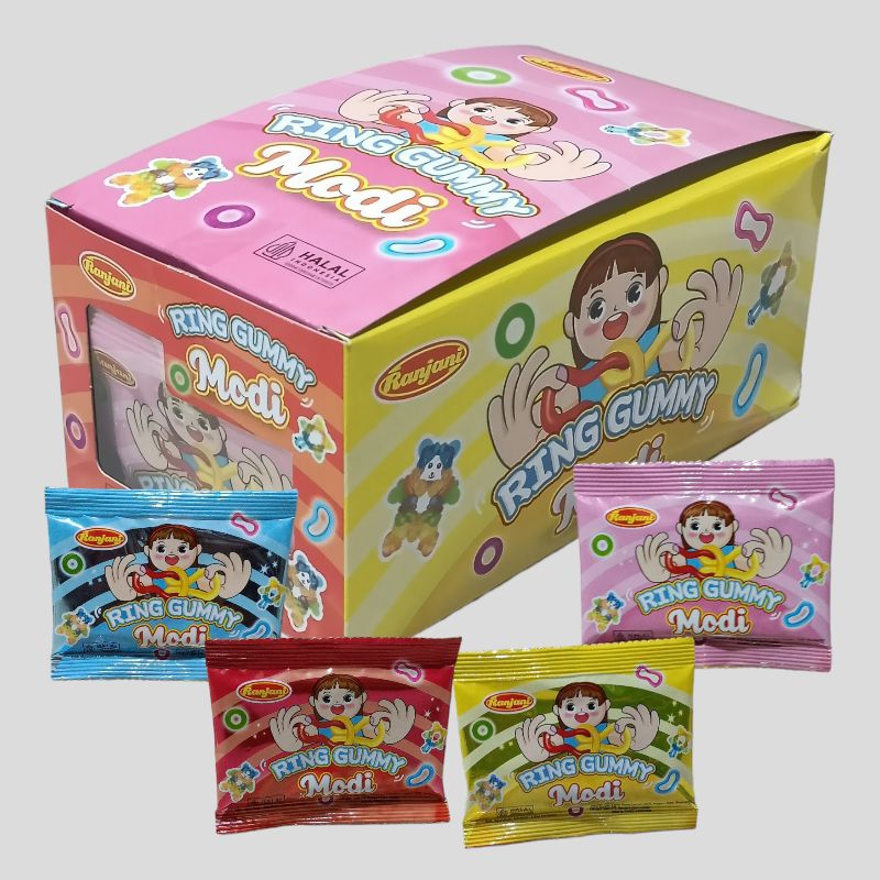 

Ranjani Modi RING GUMMY Permen Jelly Bentuk Rantai [24 pcs/box]