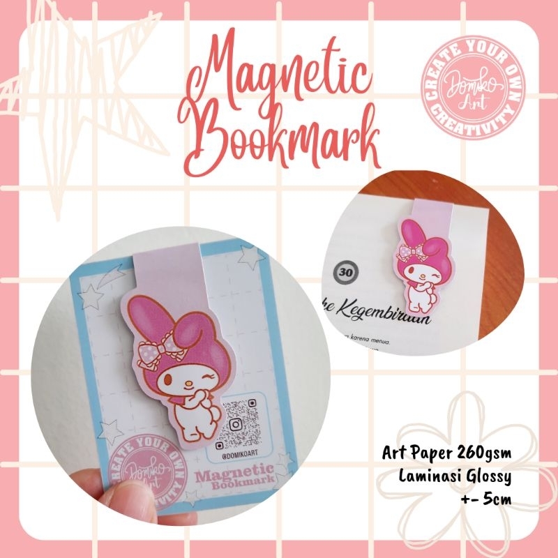 

Magnetic Bookmark / Pembatas Buku magnet Cartoon Melody