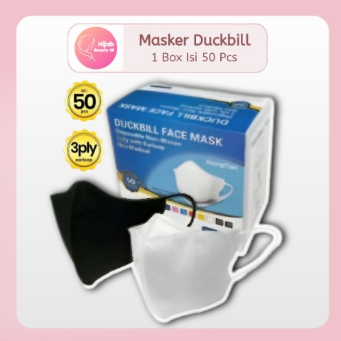 Masker Duckbil / Duckbill 3 Ply Face Mask - 1 Box Isi 50 Pcs