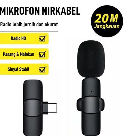K8 MICROPHONE MIC CLIP ON YOUTUBER WIRELESS USB  MIC YOUTUBER BLUETOOTH K8 e Promo