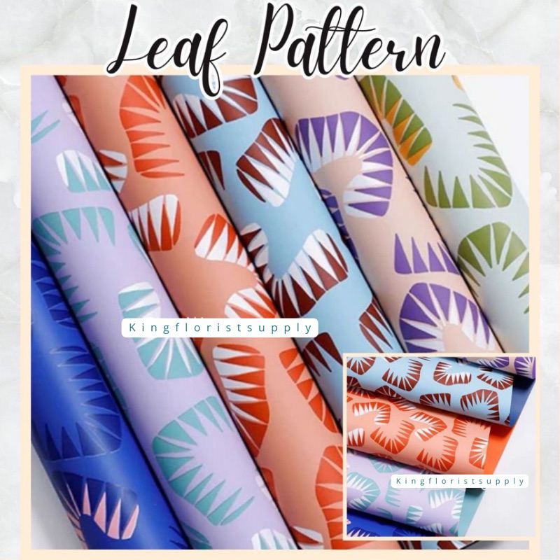 

Kertas Pembungkus Motif Daun / Leaf Pattern Wrapping Paper / Kertas Buket / Kertas Kado Cellophane Waterproof