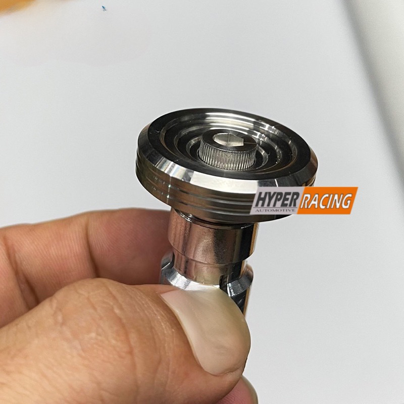 JALU STANG MOTOR SPIRAL TITANIUM CHROME SILVER FULL CNC ORIGINAL STAINLEES STEEL 100% PROBOLT THAILA