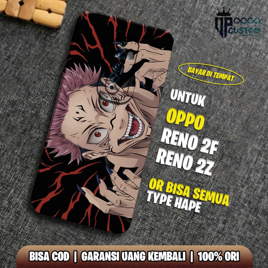 Case OPPO RENO 2F / OPPO RENO 2Z - Casing OPPO RENO 2Z Terbaru OPPACUSTOM  [ ANIME JUJUTSU KAISEN ] 