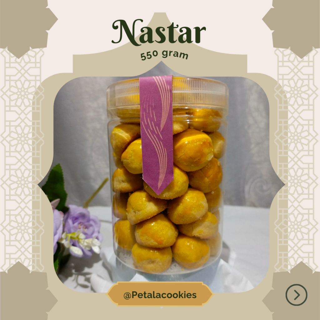 

{PETALA COOKIES} KUE - KERING - NASTAR NANAS WISMAN/ COOKIES / BERAT 550 gram / TOPLES 800 ml / KUE - NASTAR NANAS 500 gram / NASTAR ISI NANAS/ KUE-NASTAR HOMEMADE / KUE LEBARAN / NASTAR IDULFITRI