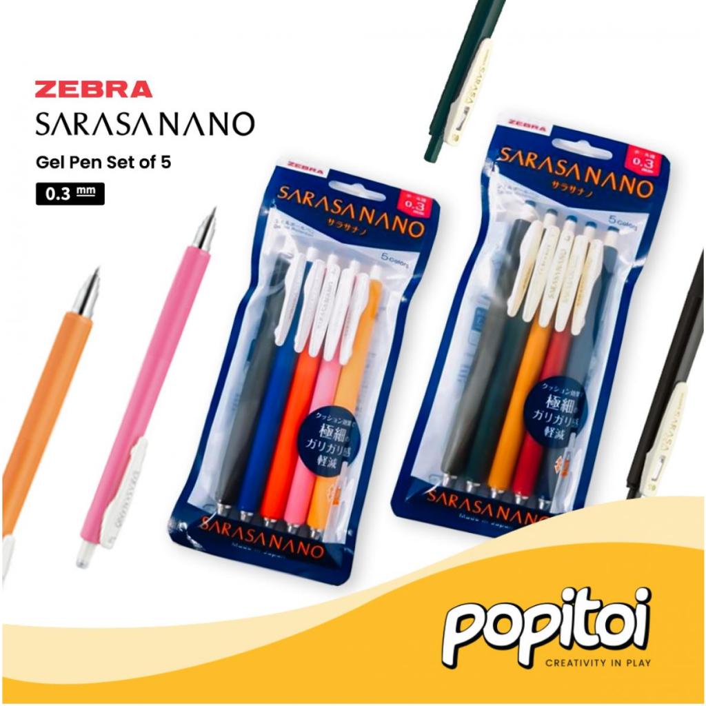 

Zebra Sarasa NANO SET 0.3 0.38 mm Gel Pen 5C 5 Color Pulpen Warna