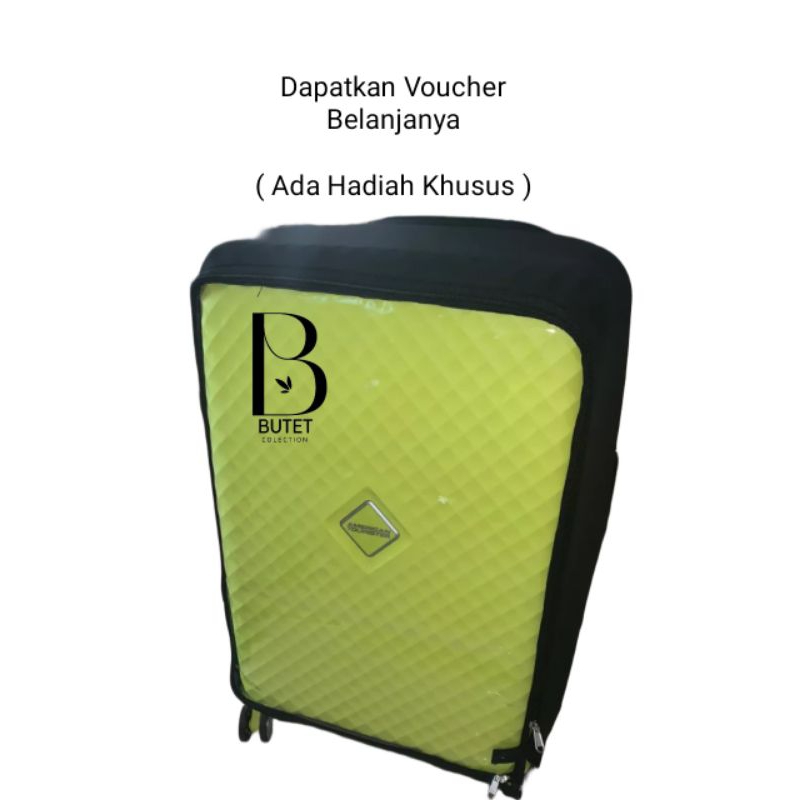 Sarung Pelindung Koper Anti Debu Dan Goresan Model Kombinasi Plastik Mika + Sacuna (Spandek)