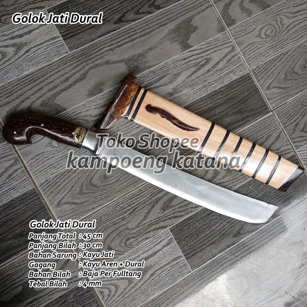 GOLOK KERJA KEBUN Duralium Cibatu Kerja Baja Per Fulltang