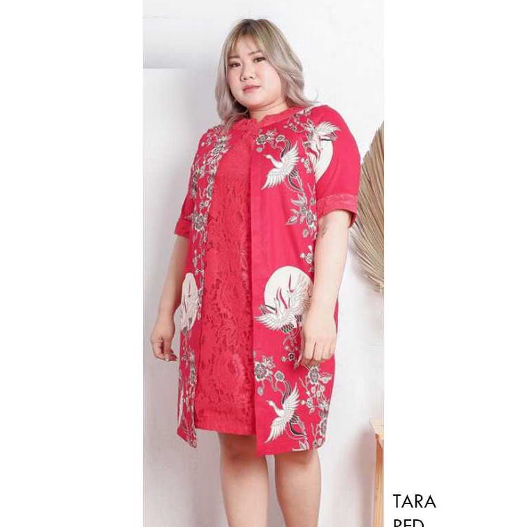 PROMO SEMANGAT Tara Dress Super Jumbo  Dress Batik Jumbo Wanita Terusan WanitaTara Dress Super Jumbo