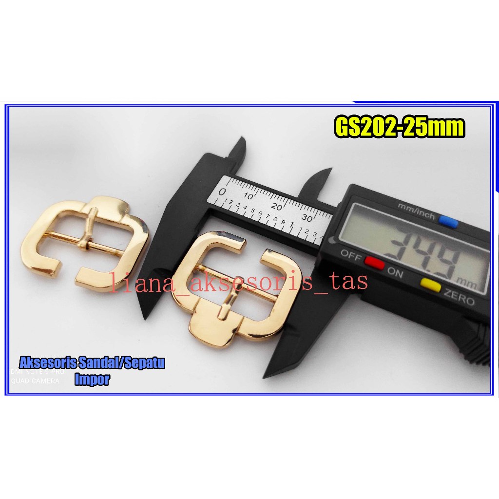 -GS202-25mm - GESPER RING TUSUK (isi 1 biji) Diameter lubang 25mm - RING JALAN GESPER JARUM TAS IMPO