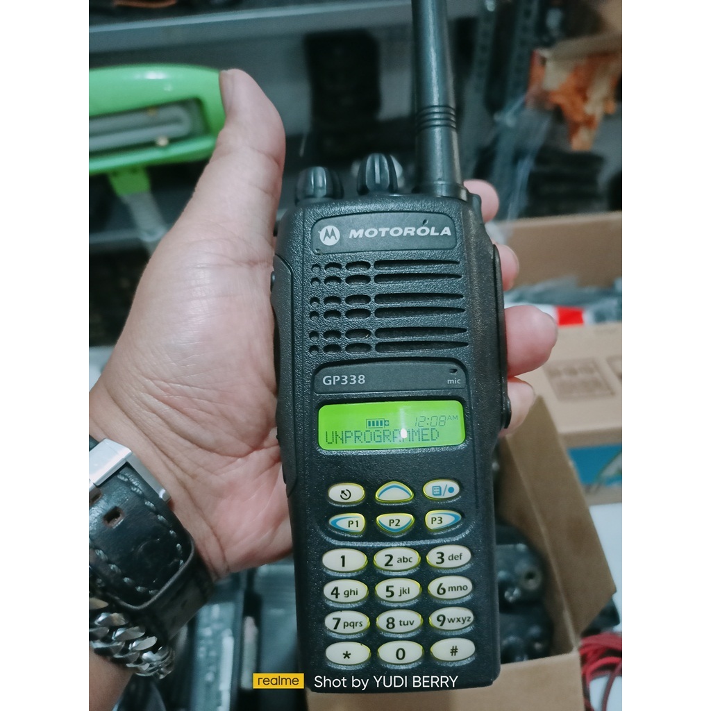 Ht Motorola Gp338 Vhf Original Made in Malaysia Motorola Gp 338 Asli Frekuensi VHF 136Mhz sd 174 Mhz