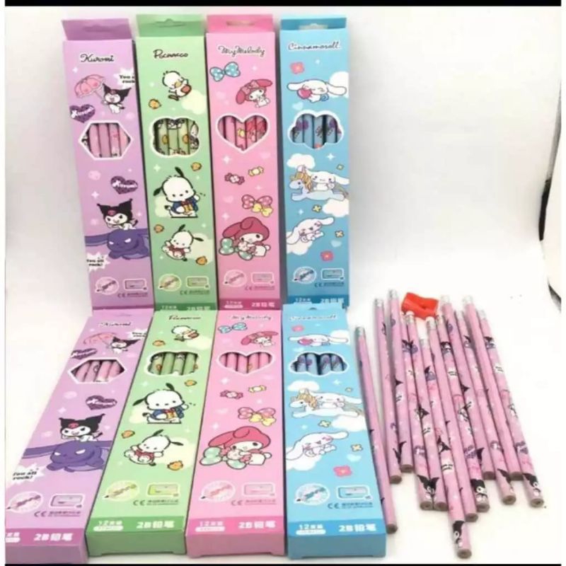 

Pensil Sanrio Rautan sanrio Kuromi melody pochaco Cinnamorol Pensil serut pensil sekolah