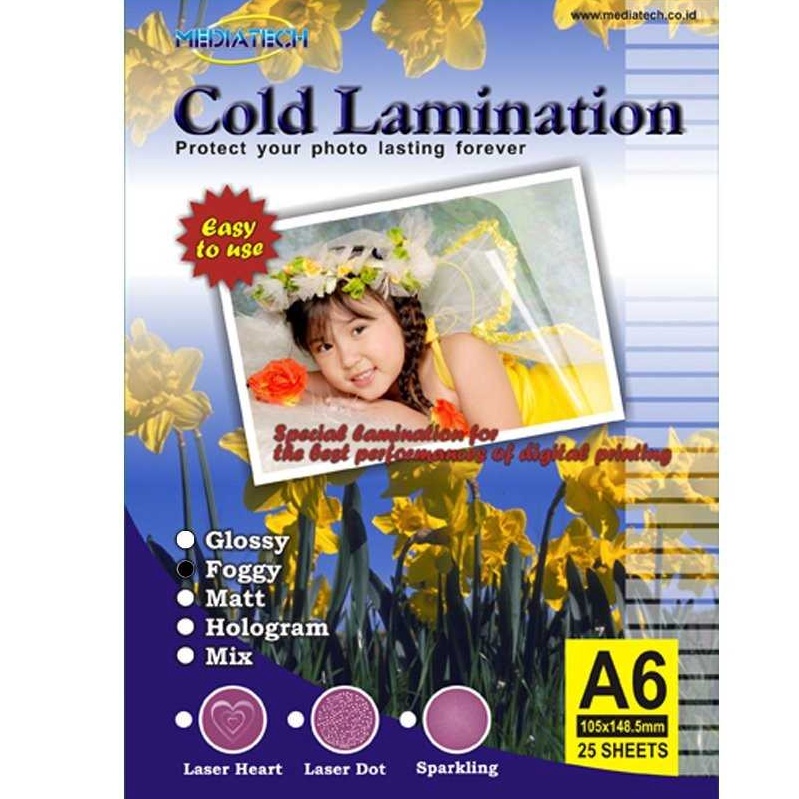 

DISCOUNT Mediatech Cold Lamination Paper A6 Foggy 25 SheetMediatech Cold Lamination Paper A6 Foggy 25 Sheet