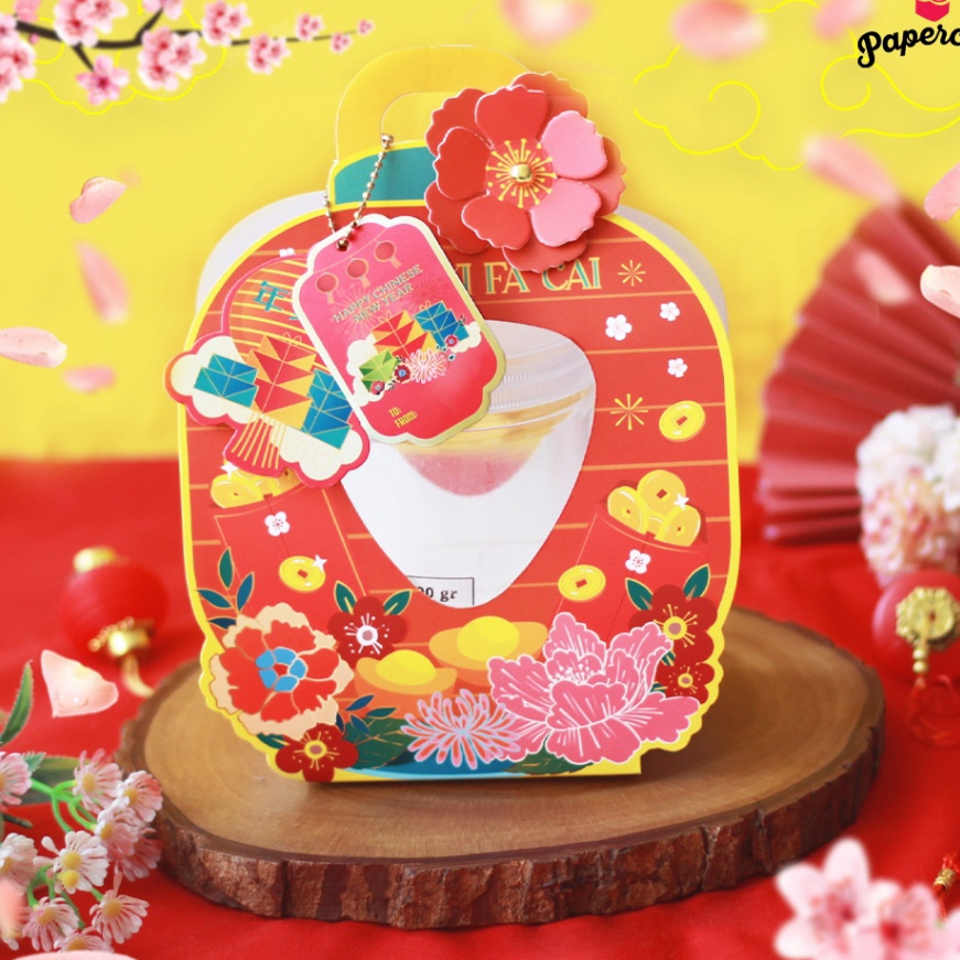 

KP8 1 Pcs Box Hampers Imlek Lantern Muat 1 Toples jar 6 8 ml