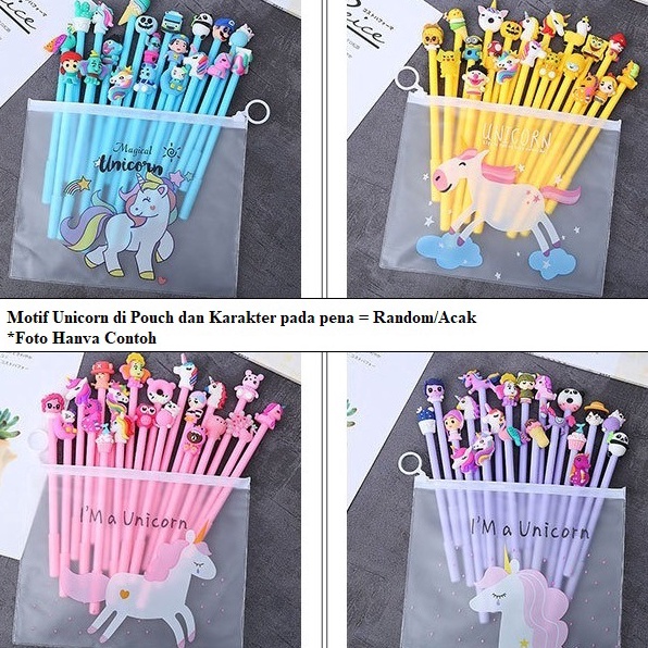 

KF7 IDgrosir 2pcs Pena Pouch Set Pulpen Karakter IDGST56